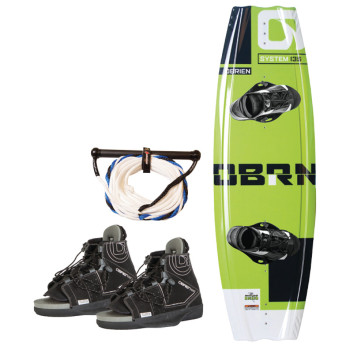 O'brien wakeboard-paket; brda 135cm, bindning, lina och v