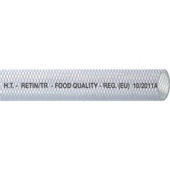 Klar PVC slang armerad, Food quality 50mm