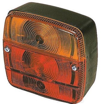 Baklykta 119x102x51mm, höger/vänster med registreringsskylts