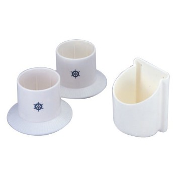 Mugg/flaskhållare vit plast