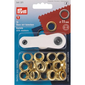 Prym mässingsöljetter Ø11mm, 15 st