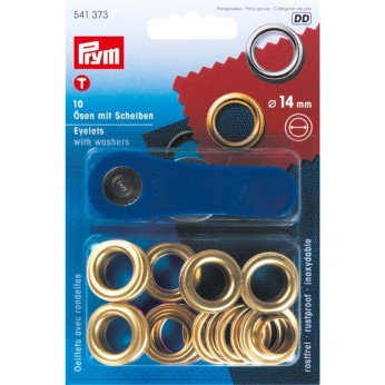 Prym mässingsöljetter Ø14mm, 10 st
