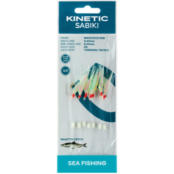 Kinetic Sabiki silltafs MaxCatch, Fishskin/mix