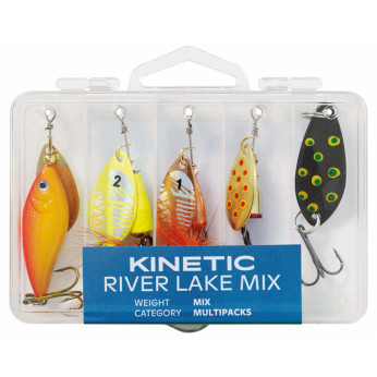 Kinetic fiskedrag River Lake mix 5 stk.