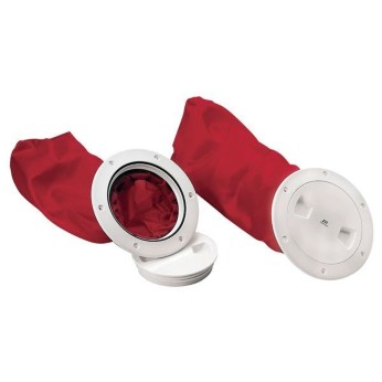 Inspektionslucka 150mm vit med vska