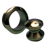 Trycklås, rosett pol. mässing 13 mm stor