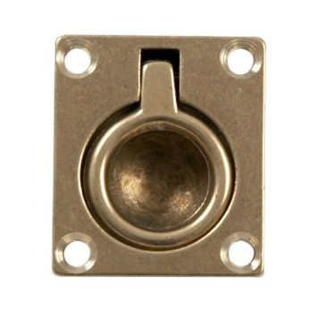Foresti durkring med fjäder mässing, 45x39 mm