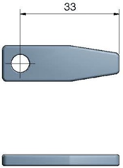 Roca regel 2.5' kort, rak