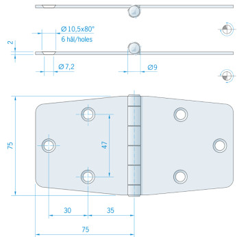 Roca gngjrn RF, 150x75 mm