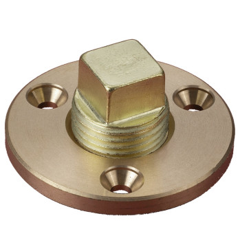 Länsplugg m/bult mässing, Ø55 mm