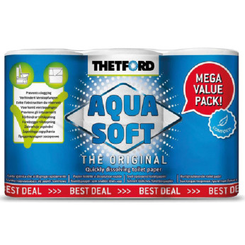 Toalettpapper Aqua Soft Mega value pack, 6 rullar