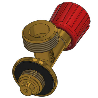 Avstängningsventil till blå gasflaskregulator FR och EU