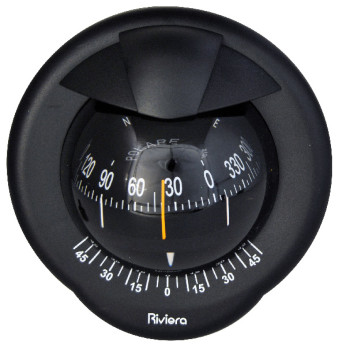 Riviera skottmonterad kompass Polare, svart