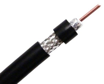 VHF-kabel RG58 super low loss svart, 6mm