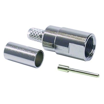 FME-kontakt hane fr 6 mm-kabel (RG58), crimpning