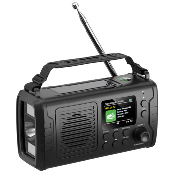 1852 Nödradio DAB+/FM med Bluetooth, vev, solpanel och powerbank – 10 000 mAh