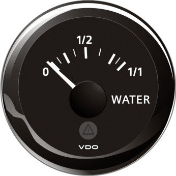VDO tankmätare Vatten, svart ø52mm, 4-20ma