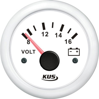 KUS analog voltmeter vit