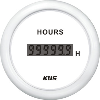 Kus digitala timräknare, vit