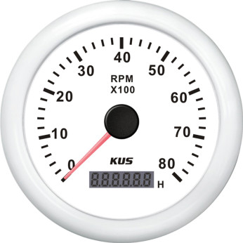 KUS varvmätare till bensin vit, 0-8000