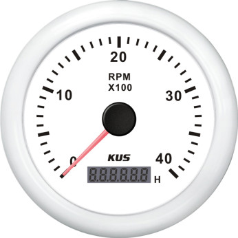 KUS varvmätare till diesel vit, 0-4000