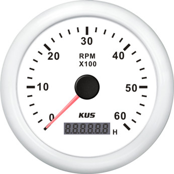 KUS varvmätare till diesel vit, 0-6000