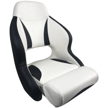 ESM H52 deluxe sport flip up säte vit/carbon svart