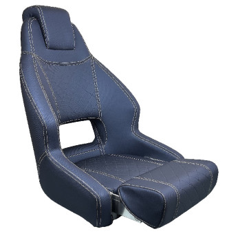 ESM RM52 Båtstol m. flip-up dyna marinvinyl, navy