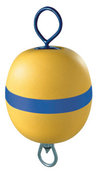 Polyform osänkbar förtöjningsboj kort ten gul, 250x385mm