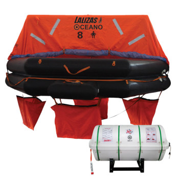 Lalizas Solas livflotte Pack B 8 personer rund container
