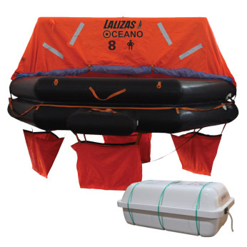 Lalizas Solas livflotte PackA 12 personer platt container