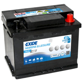 Exide Dual AGM batteri, 60 Amp