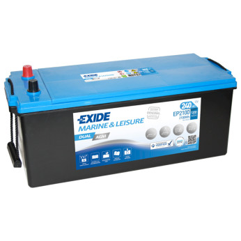 Exide Dual AGM batteri med poler p samma sida, 240 Amp