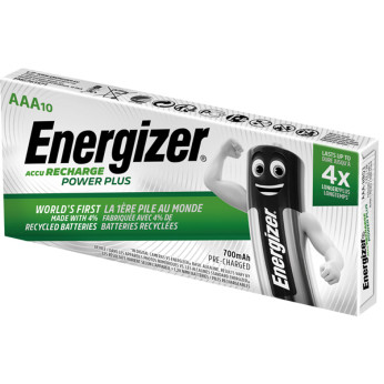 Energizer uppladdn.bart Power Plus batteri AAA 700mAh, 10st