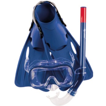 Snorkelset barn mask, snorkel och simfenor bl stl. 27-30