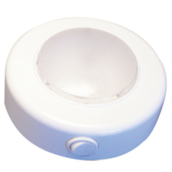 Taklampa LED 12V 2,5W Ø 110 mm vit plast