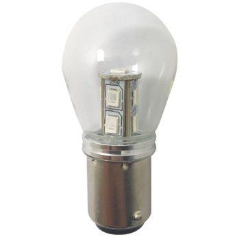 1852 LED-lanternlampa BAY15D Ø25x48mm 10-36Vdc grön, 2 st