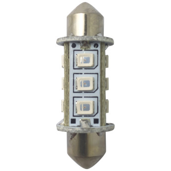 1852 LED lantern pinol/spollampa 37mm 10-36Vdc röd, 2 st