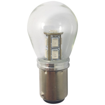 1852 LED-lanternlampa BAY15D 25x48mm 10-36Vdc rd, 2 st