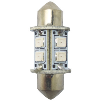 1852 LED pinol/spollampa 31mm 10-36Vdc röd, 2 st
