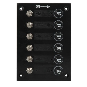 Elpanel med 6 kontakter till 12V