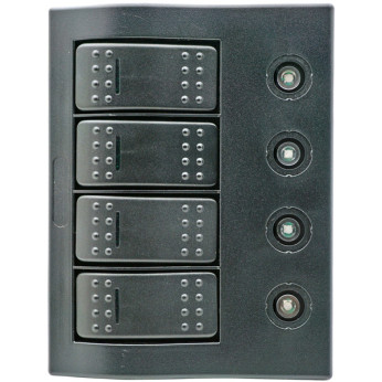 1852 Elpanel med 3 kontakter, automatsäkringar och LED