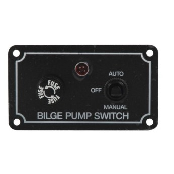 Pumppanel med växlingsomkopplare lysdioder och säkring, 12V