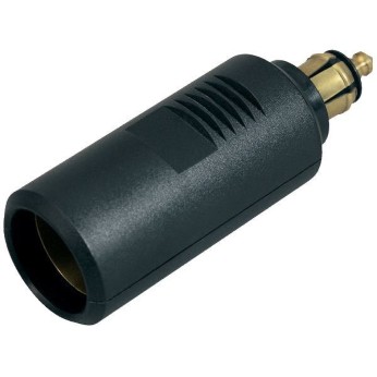 Hankontakt liten med adapter fr ciggkontakt 12/24V / 16 Amp