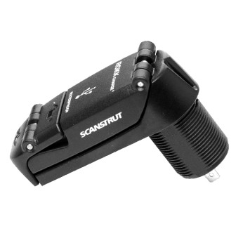 ROKK Charge+ dubbelt USB-uttag vattentät, 12/24V