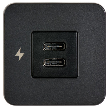 Scanstrut Tile innbyggnadskontakt USB-C & USB-C svart