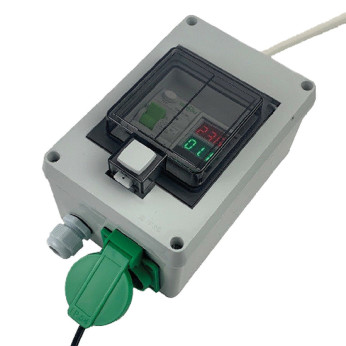 HPFI landströmscentral m/volt och ammeter, 230V