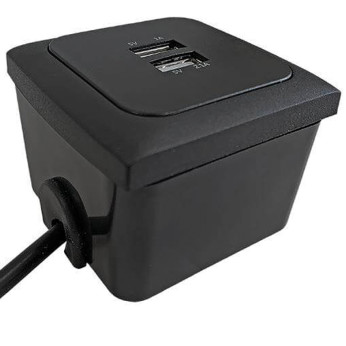 C-line utanpåliggande dosa svart, till brytare/uttag