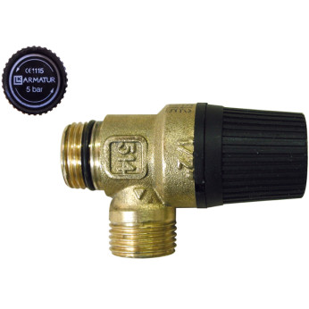Isotemp säkerhetsventil Square 16L 5,0 kp/cm2