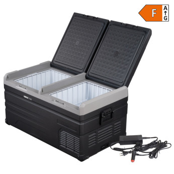 1852 kylbox 95 L med kompressor, 2-delad kyl/frys 12/24/230 